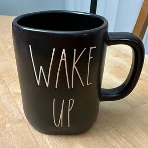 Rae Dunn Matte Black Wake Up Mug